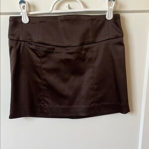Bebe Brown Mini Skirt